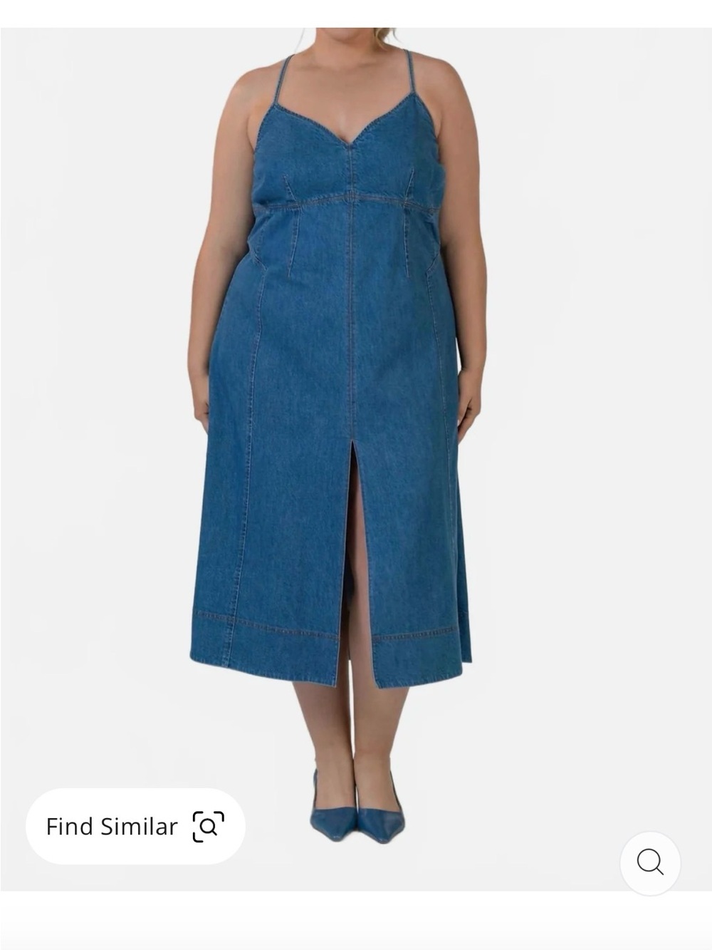 Tanya Taylor Hendrix Denim Midi Dress - Size 16 (NWT)
